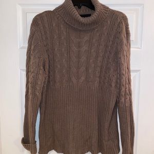 Mocha brown turtleneck sweater
